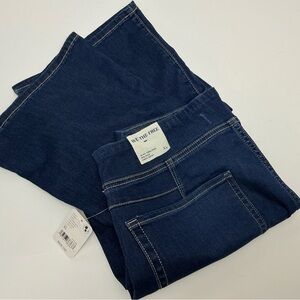 Free People Mid Rise Crop Boot Jeans - Deep Blue